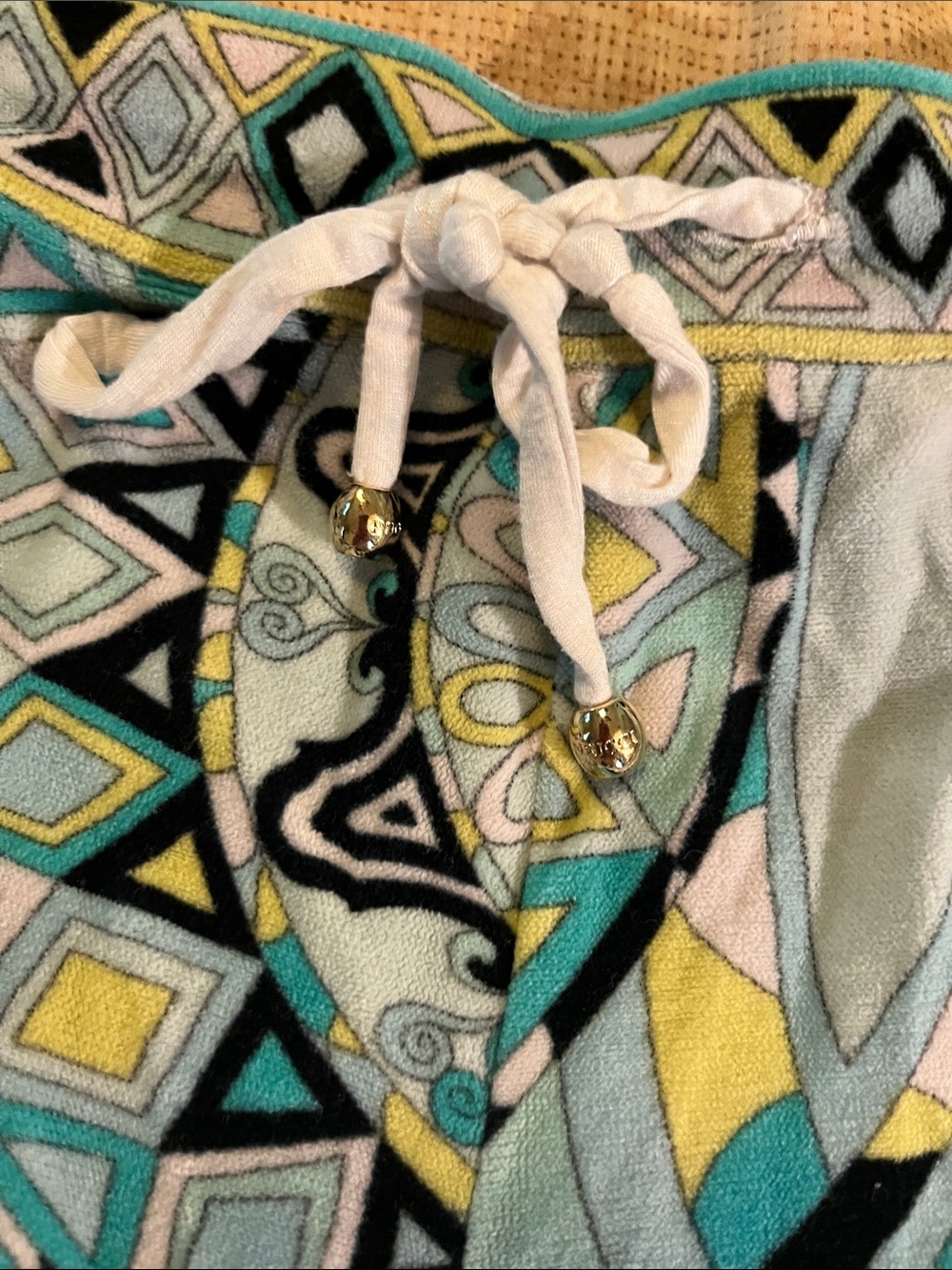 Emilio Pucci Multicolor Drawstring Terrycloth Shorts - Picture 9 of 9